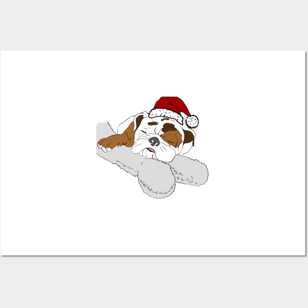 Christmas bulldog Wall Art by Noamdelf06